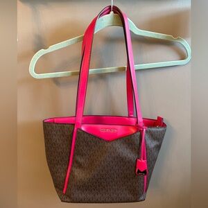 Michael Kors Tote with Brown and Pink Accents